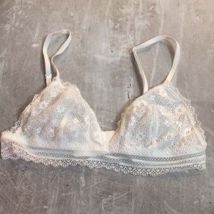 Cream colored lacey Victoria’s Secret bra